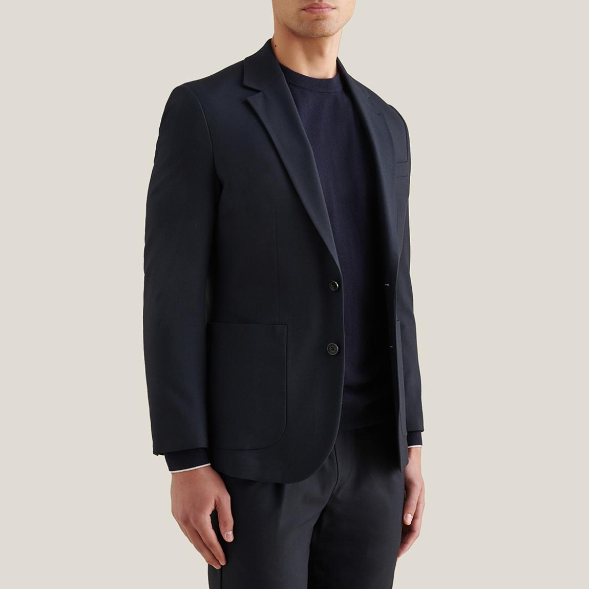 Navy Travel Notched Lapels Jacket main product photo