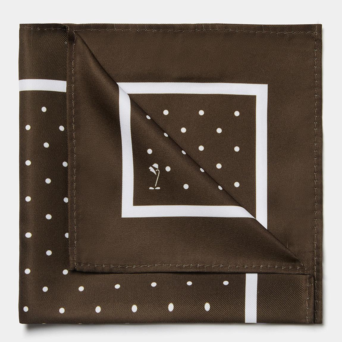 Brown Polka Dot Pocket Square main product photo