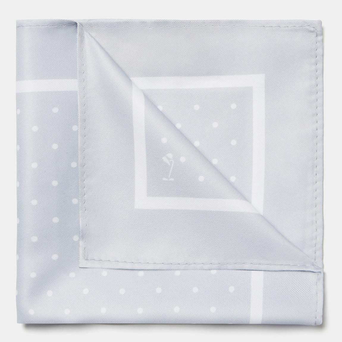 Grey Polka Dot Pocket Square main product photo
