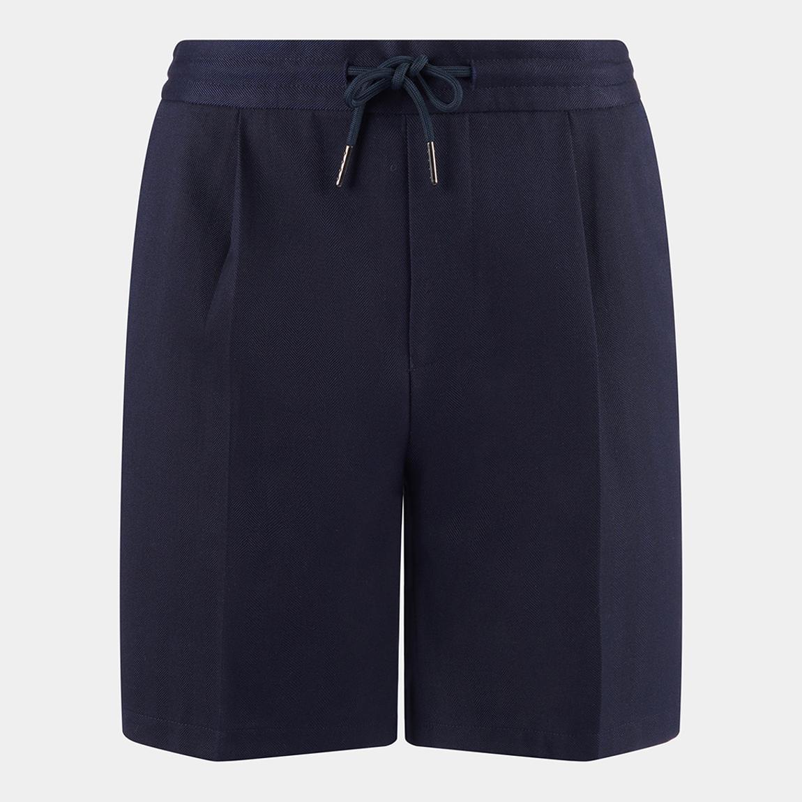 Navy Herringbone Drawstring Short main product photo