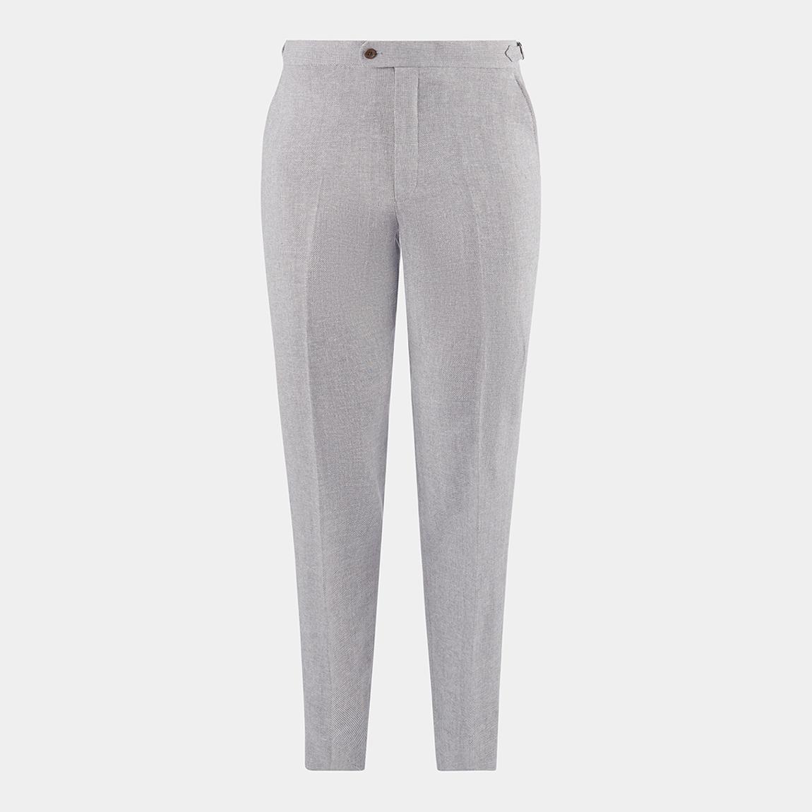 Grey Cotton Linen Trousers main product photo