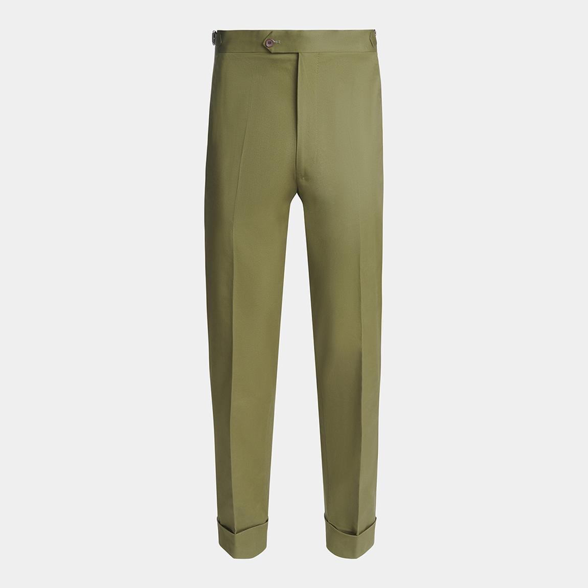 Green Single Pleat Trouser main product photo