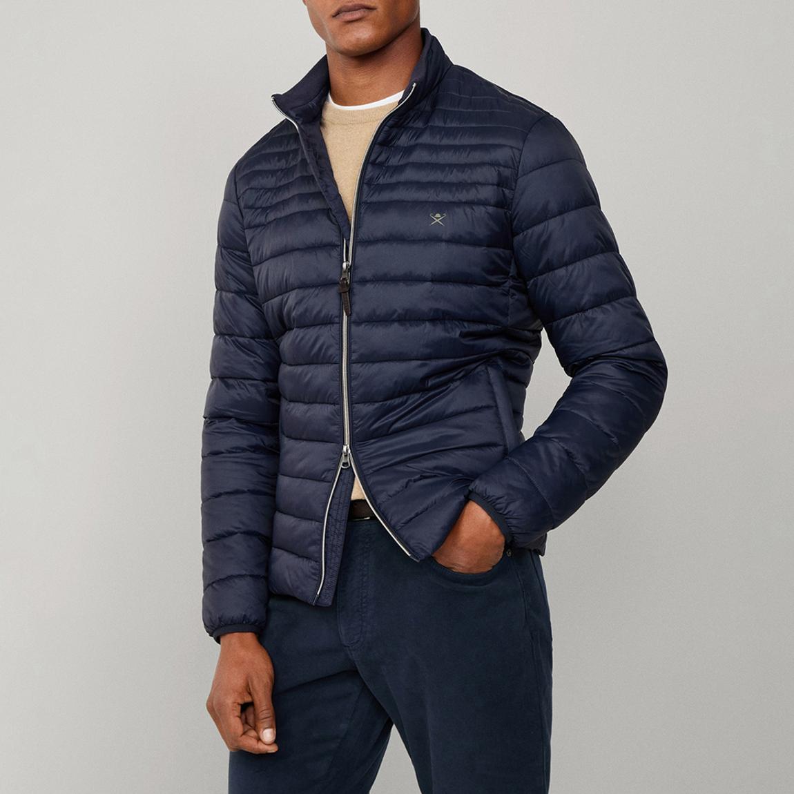 Navy Quilted Puffer Jacket main product photo