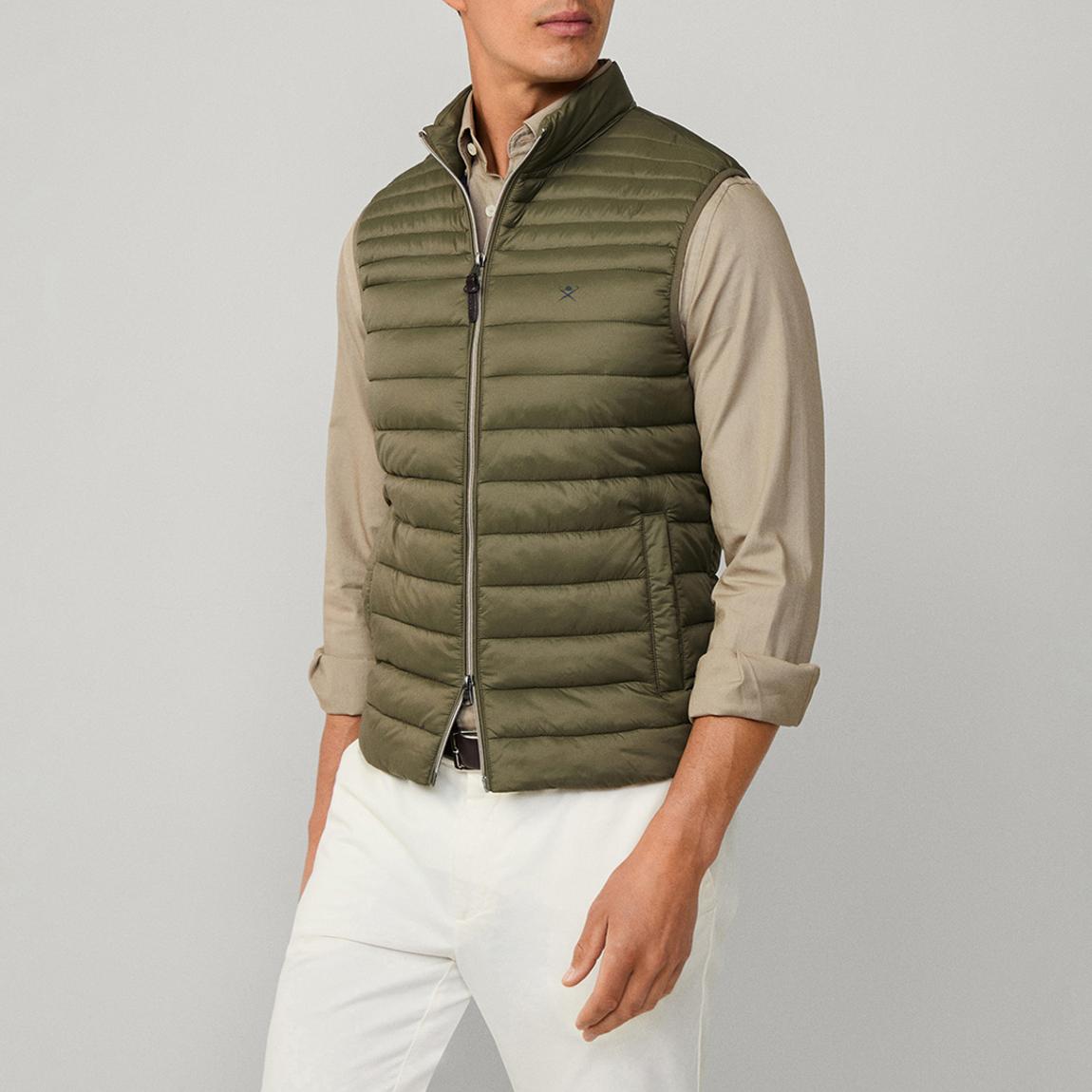 Khaki Quilted Puffa Gilet main product photo