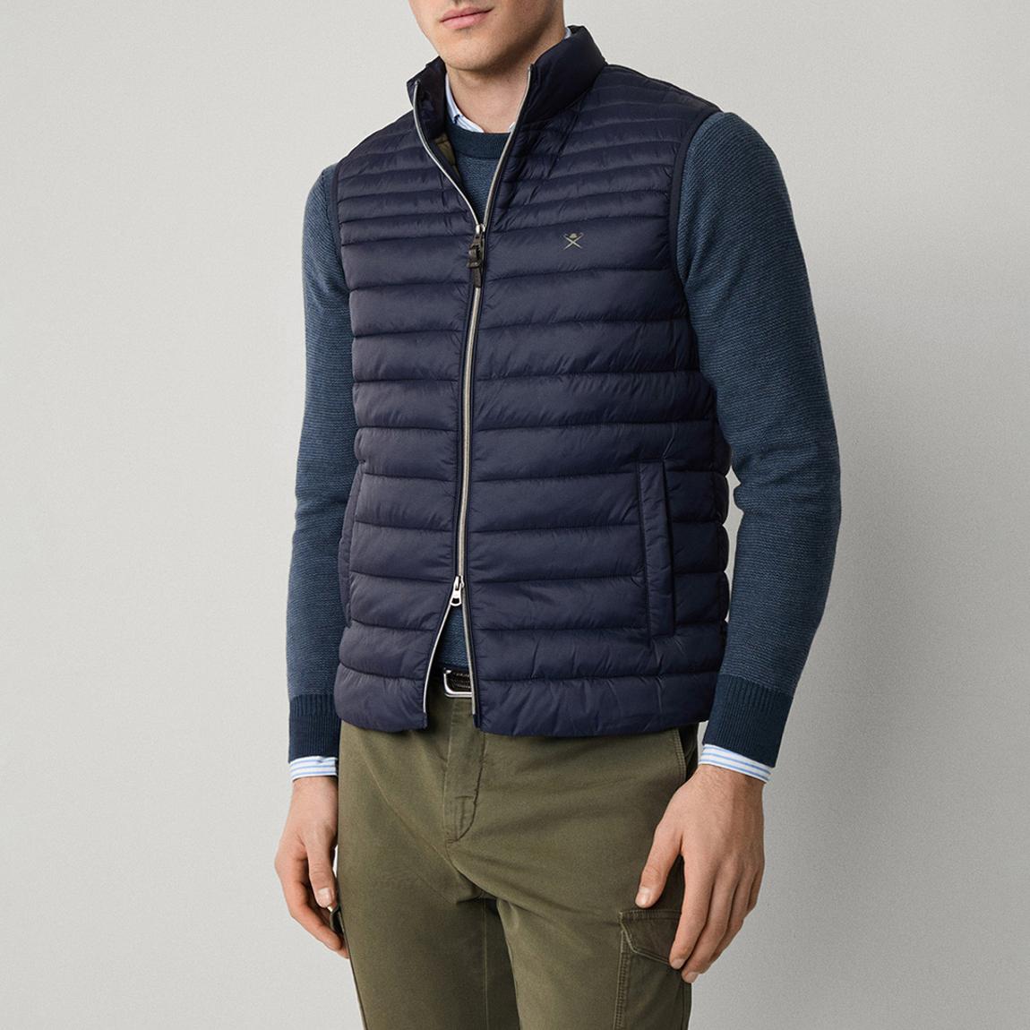 Navy Quilted Puffa Gilet main product photo