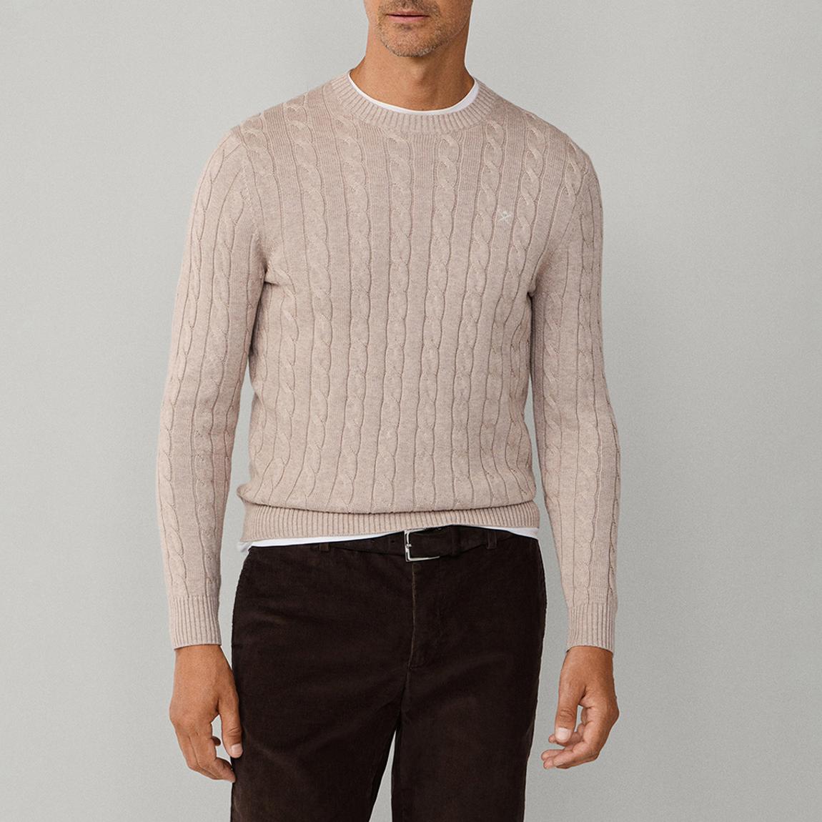 Beige Cable Knit Jumper main product photo