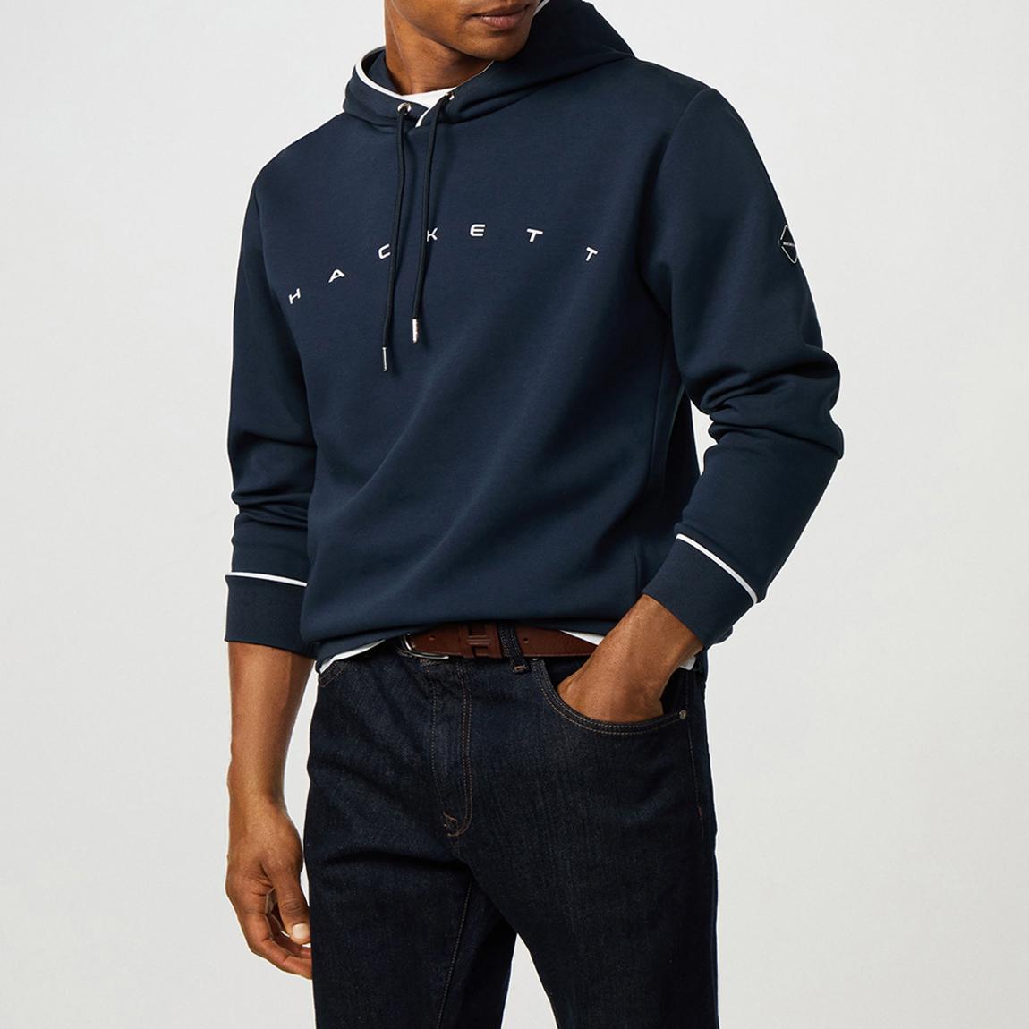Navy Sport Club Hooded Sweatshirt main product photo