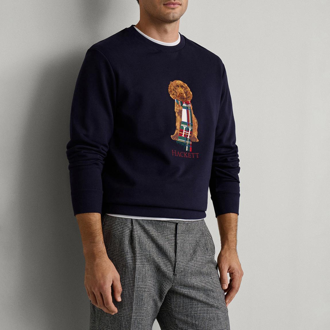 Navy Harry Crew Neck Sweatshirt main product photo