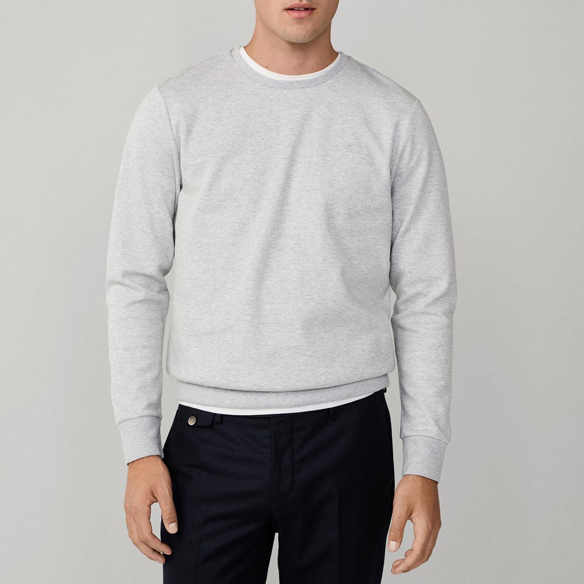 Grey Double Knit Crew Sweatshirt main product photo