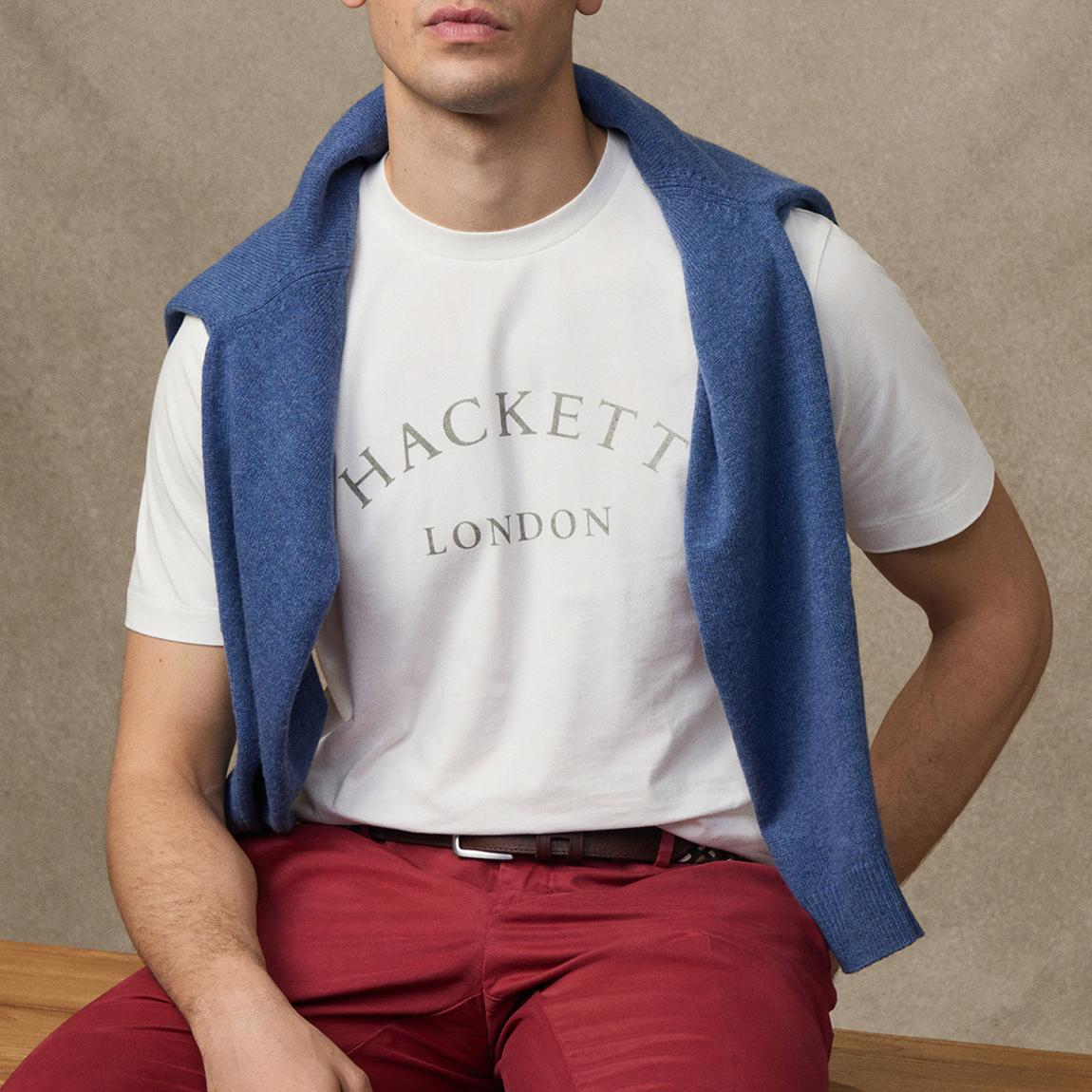 White Classic Fit Brand T-shirt main product photo