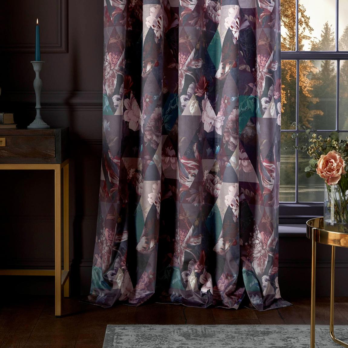 Timepiece Amethyst 228x228cm Eyelet Curtains main product photo