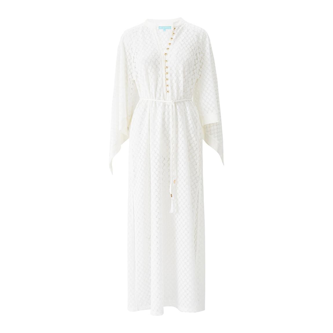 White Edie Crochet Maxi Dress main product photo