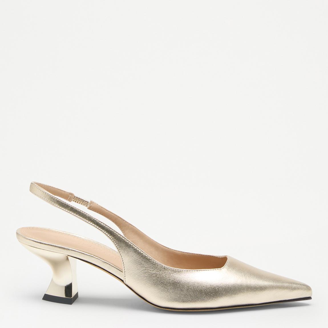Woman's Gold Slingpoint Heeled Shoe main product photo