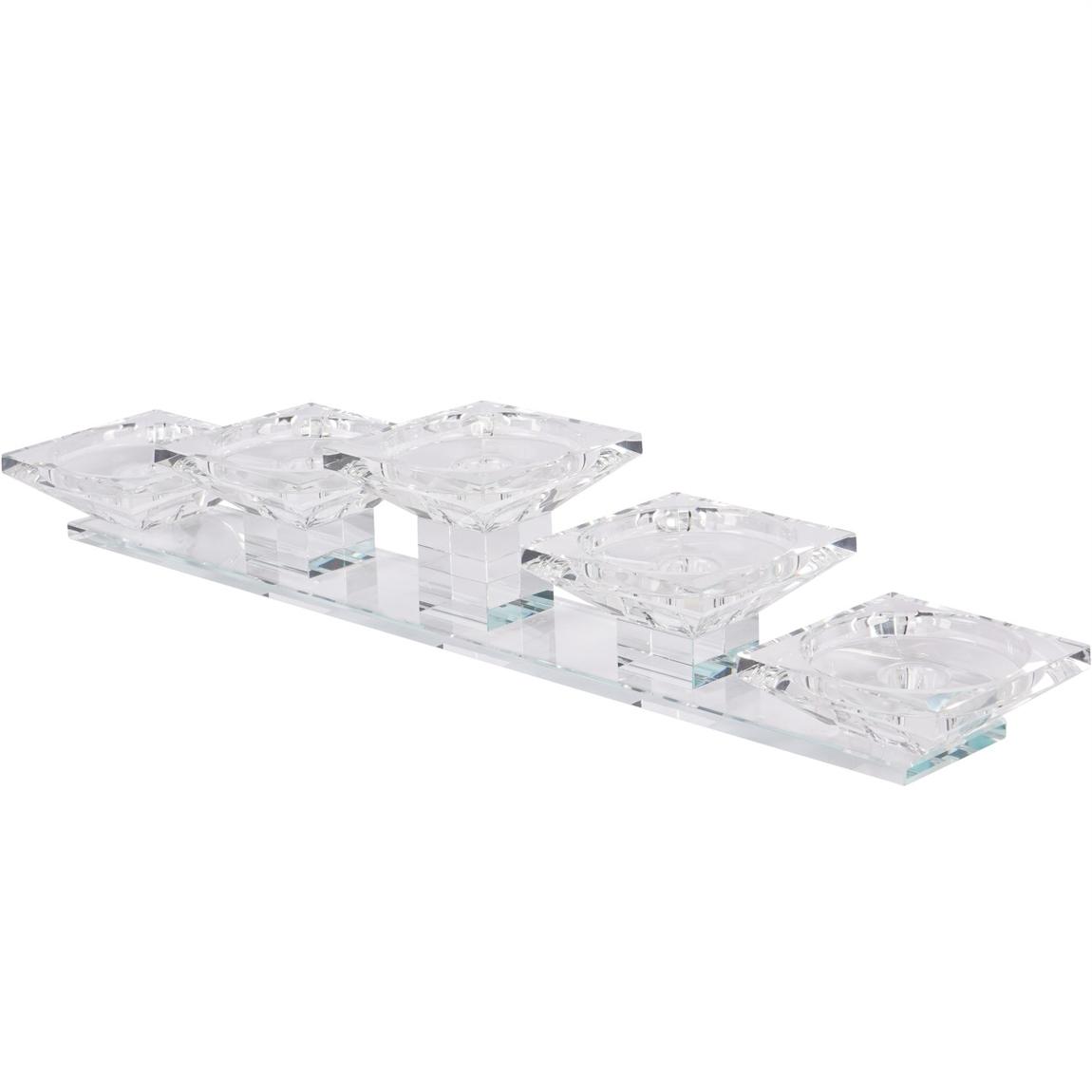 Laura Ashley Morcott Glass 5 Head Pillar Holder main product photo