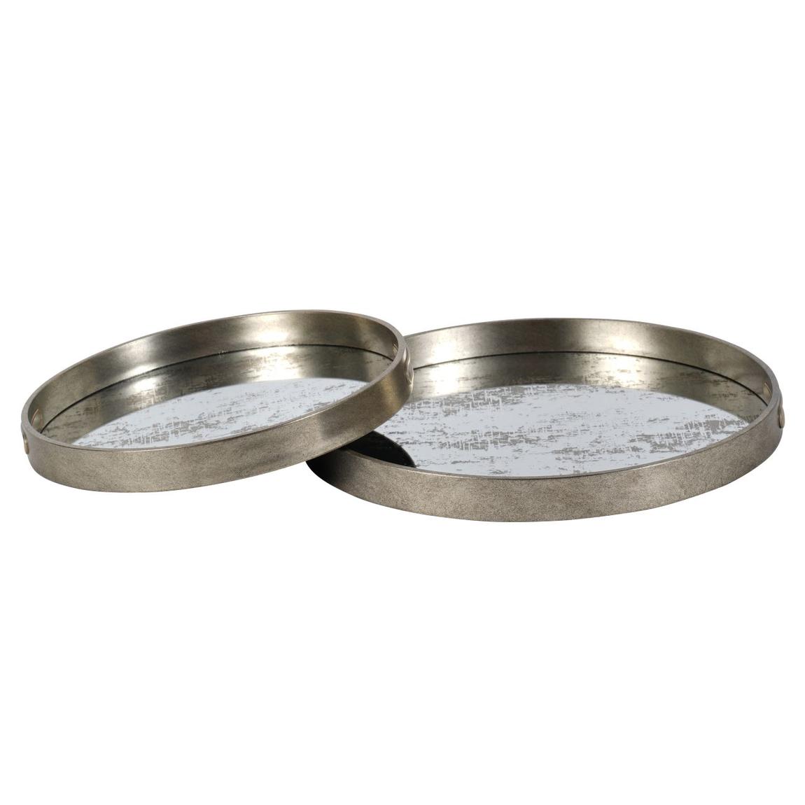 Laura Ashley Silver Set of Two Whinfell Mirrored Trays main product photo