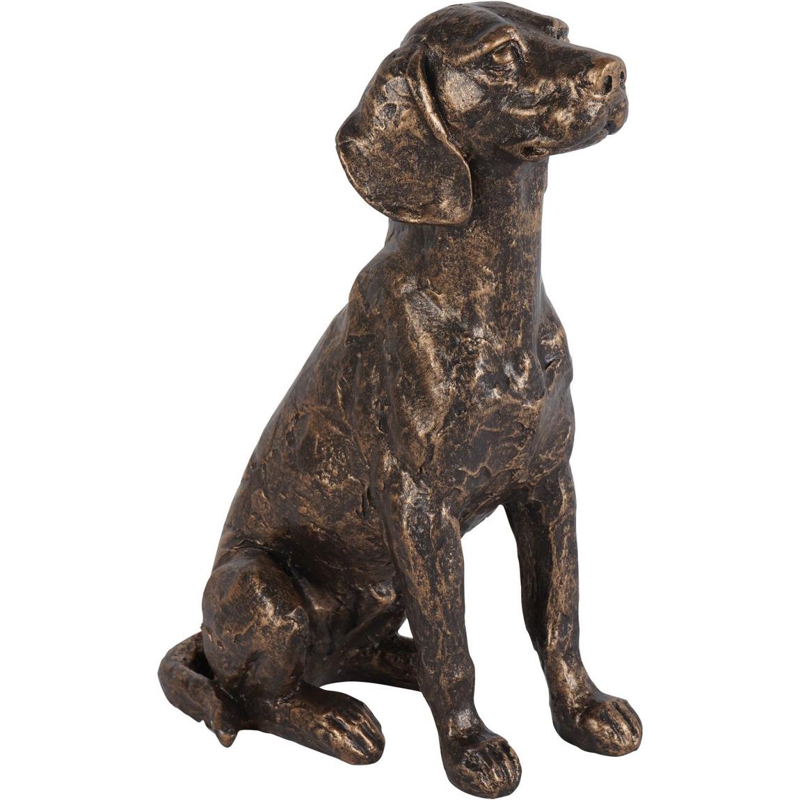 Laura Ashley Bronze Large Sitting Dog Sculpture main product photo