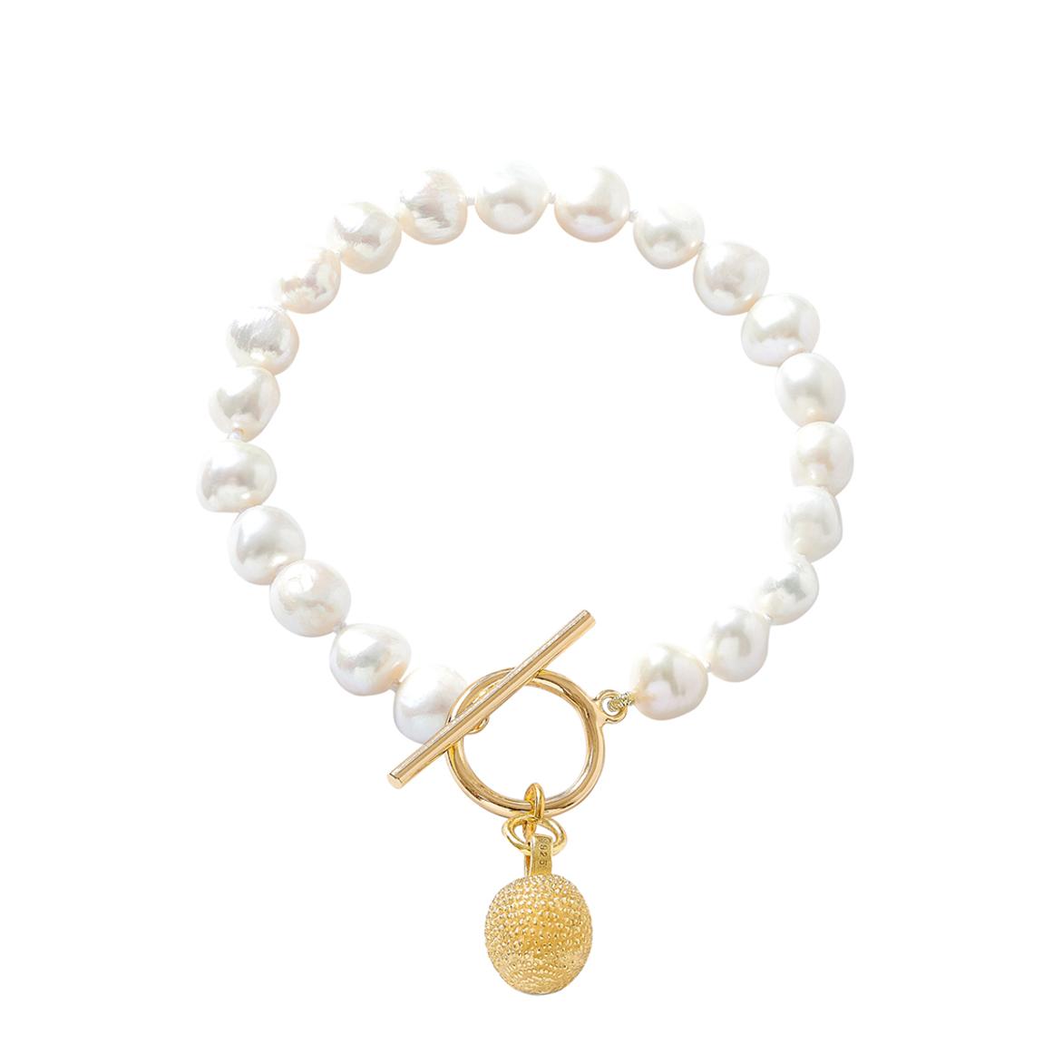 Credo Pearl & Gold Charm Bracelet main product photo