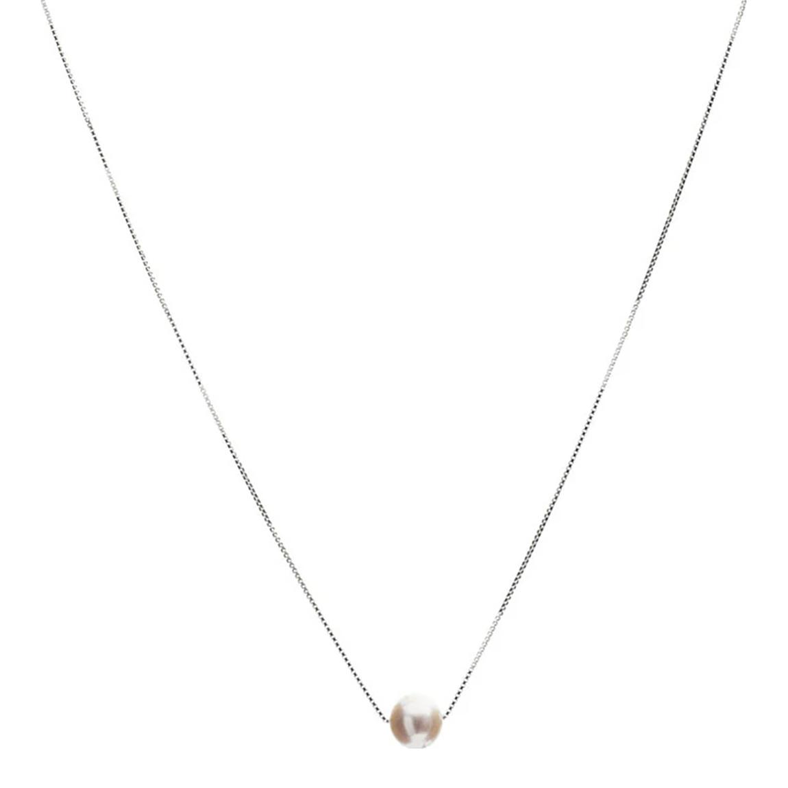 Gratia Single Pink Pearl Chain Necklace main product photo