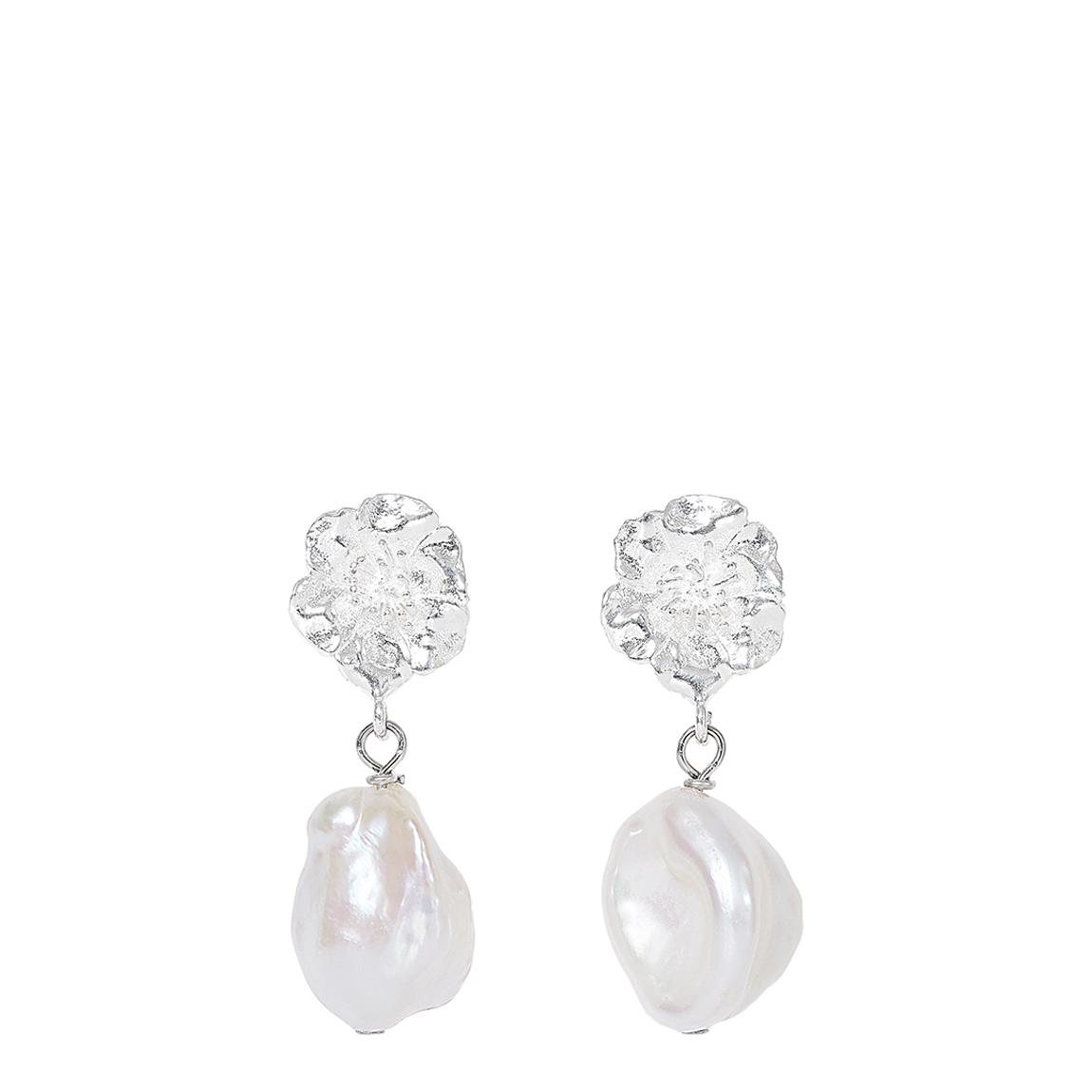 Vita Silver Cherry Blossom Earrings & Pearl Drops main product photo