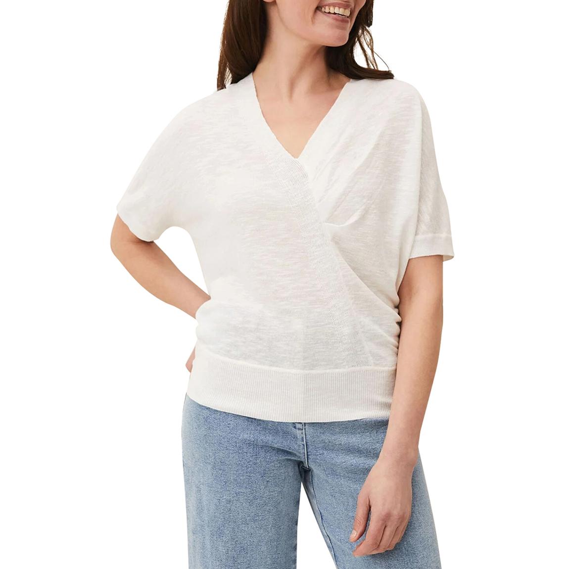 Ivory Josie Linen Blend Top main product photo