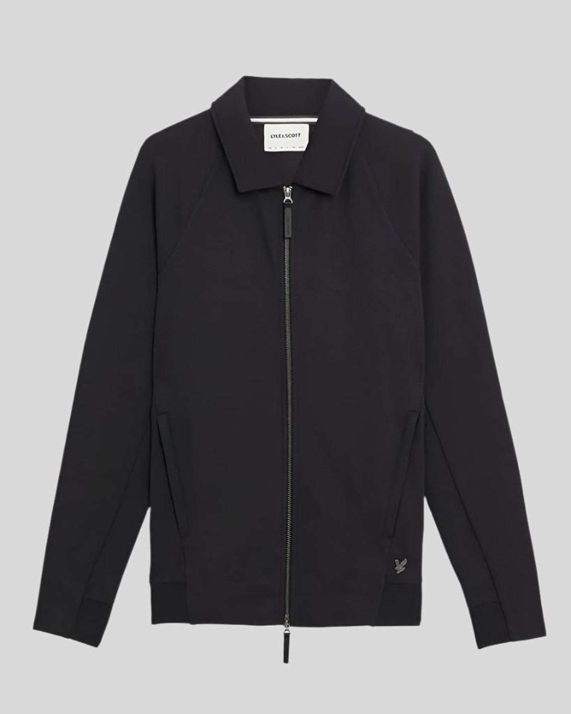 Diagonal Interlock Collared Zip Through Sweatshirt main product photo