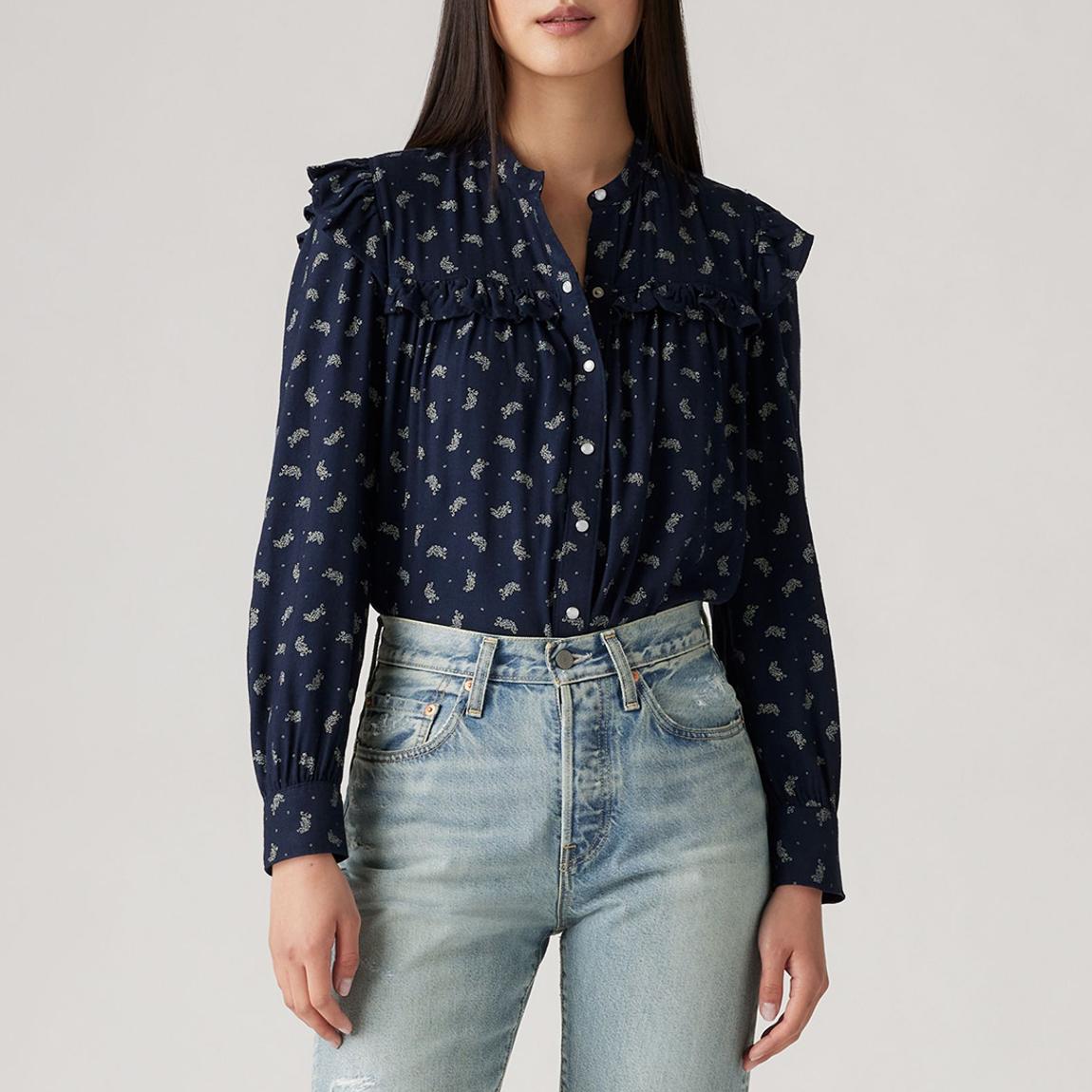 GIANNA LS BLOUSE SAWYER PAISLEY SUGAR SW main product photo