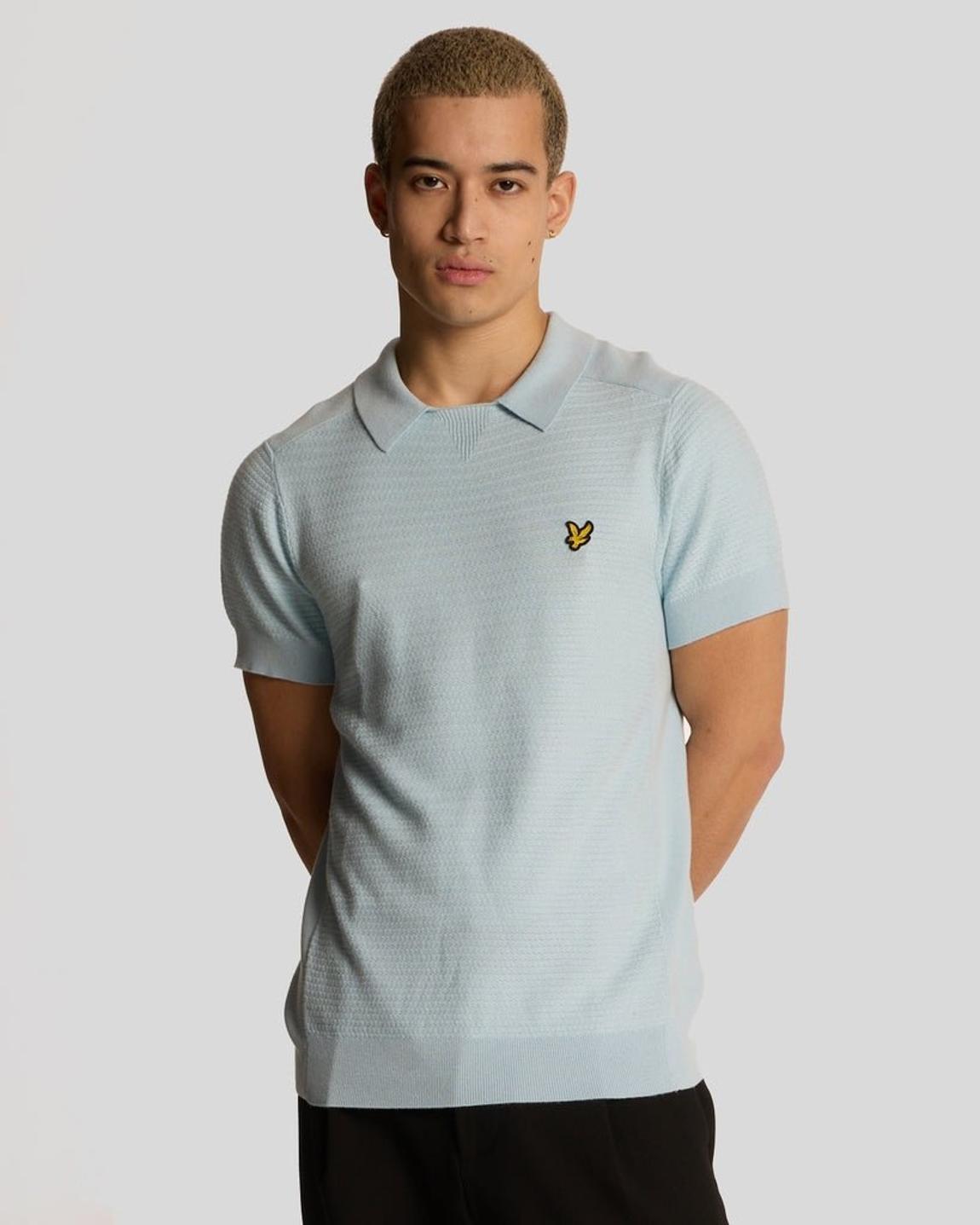 Herringbone Knitted Polo Shirt main product photo