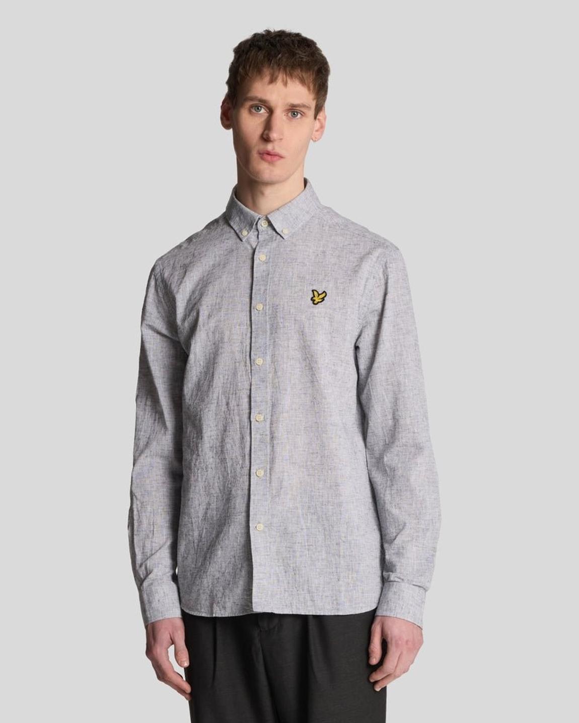 Linen Blend Oxford Shirt main product photo