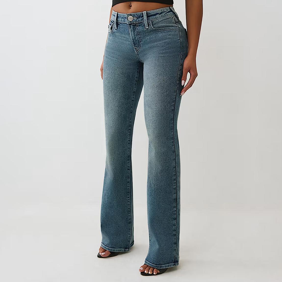 パンツ TRUE RELIGION BOOT CUT DENIM PANTS 32 True Religion Washed Blue Becca Flap Bootcut Stretch Jeans