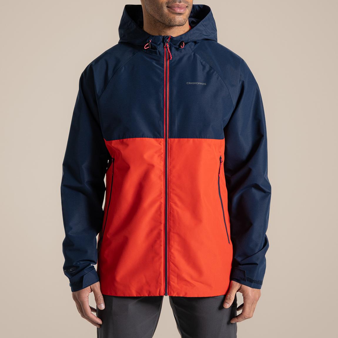 Navy/ Red Colour Block Osuna Waterproof Jacket main product photo