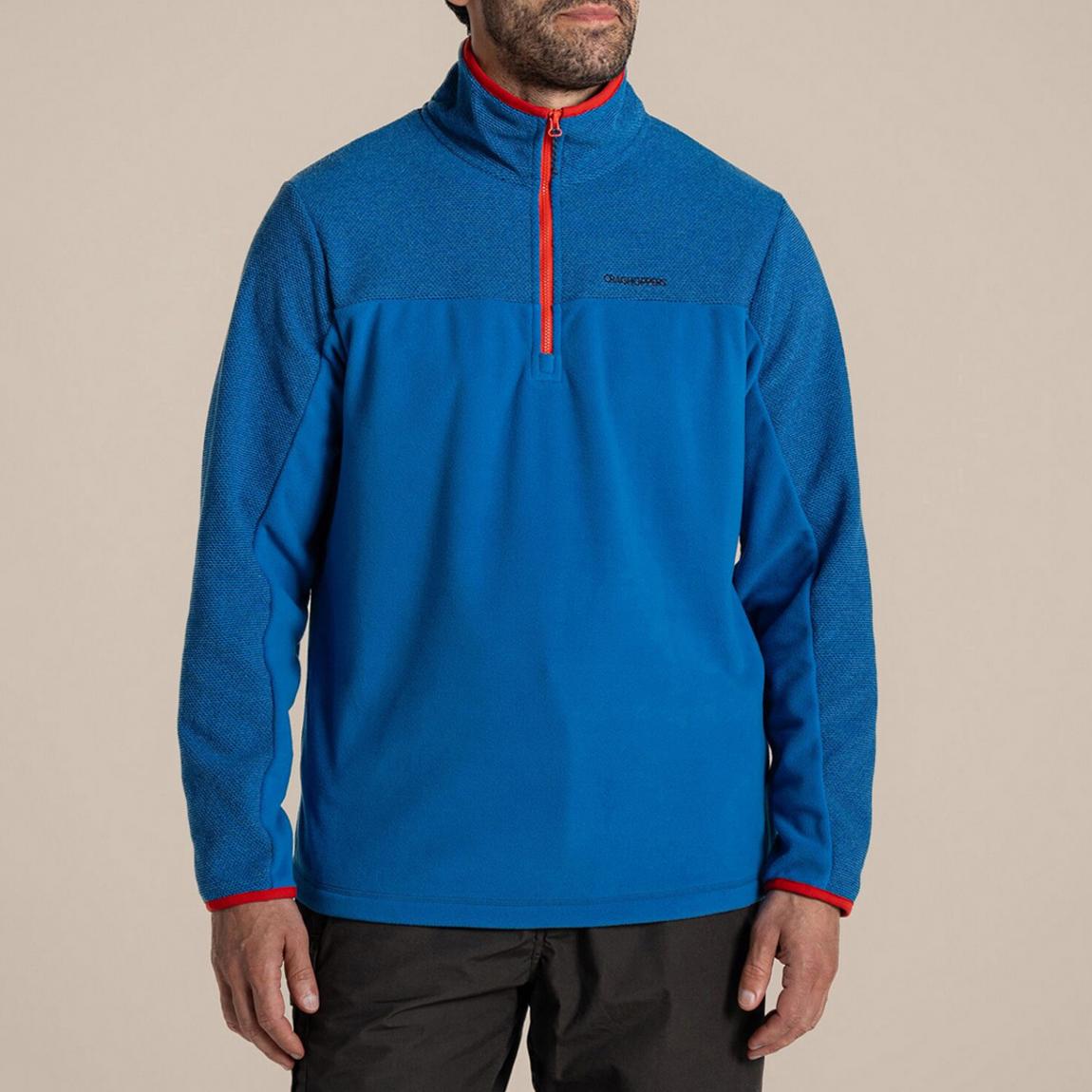 Blue Javi 1/2 Zip Contrast Tipped Jumper main product photo