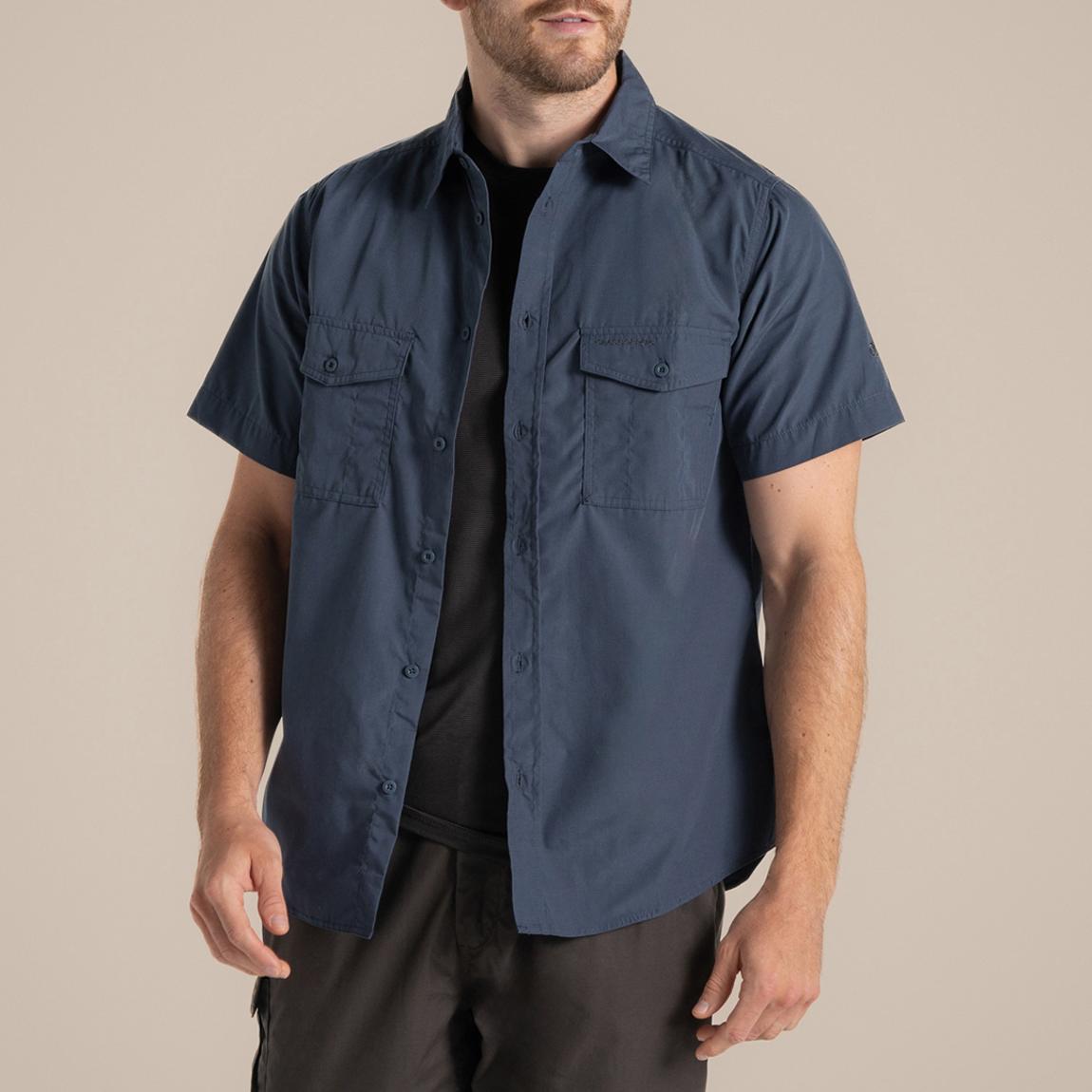 Navy Kiwi Short Sleeve Cotton Blend Shirt main product photo