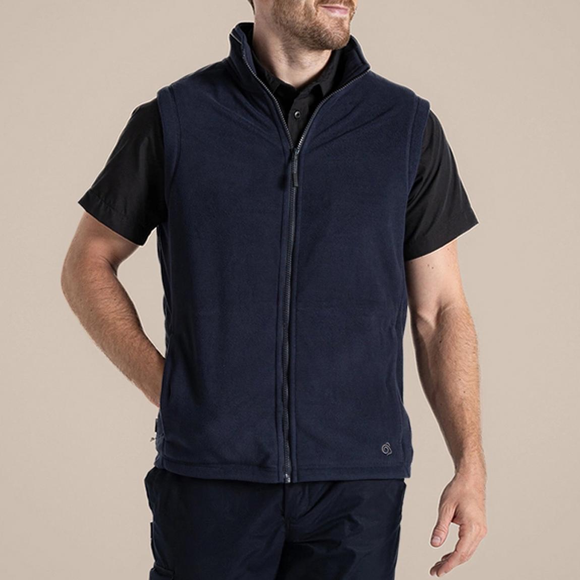 Navy Corey Fleece Vest main product photo
