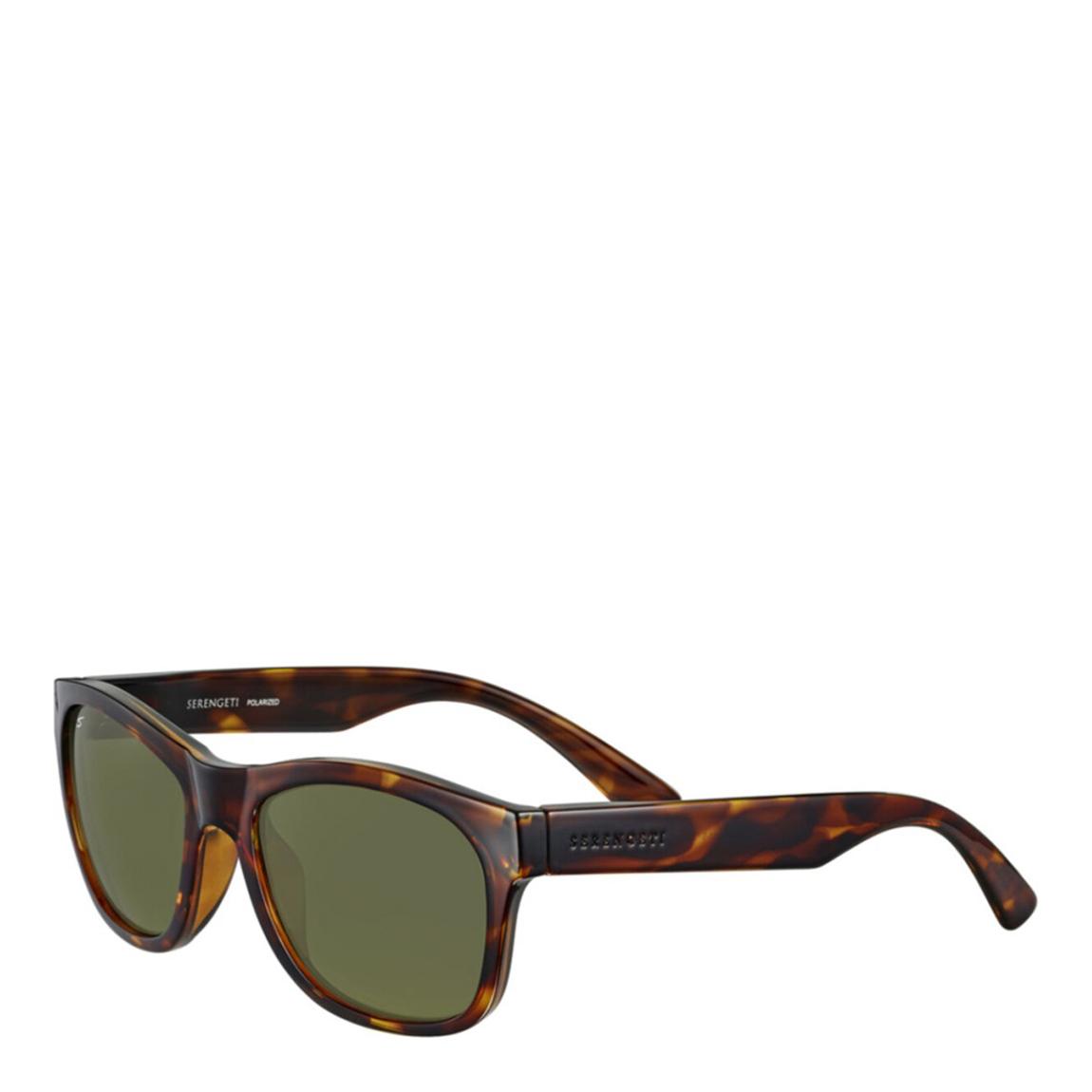 Men's Havana Frame /Green Lens Serengeti Sunglasses 56mm main product photo