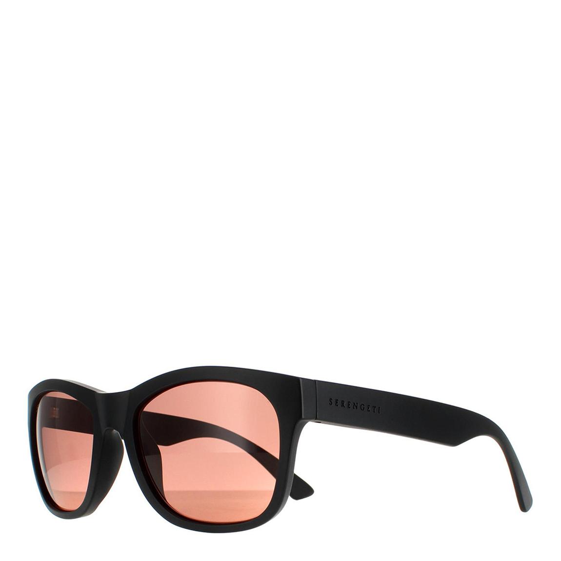 Men's Black Frame Pink Lens Serengeti Sunglasses 56mm main product photo