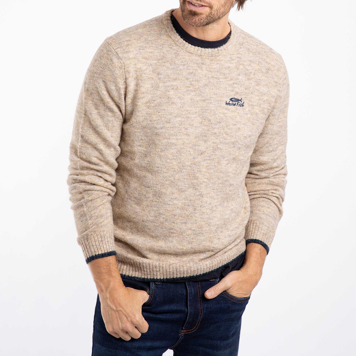 Ecru Gorleston Contrast Tipped Jumper main product photo