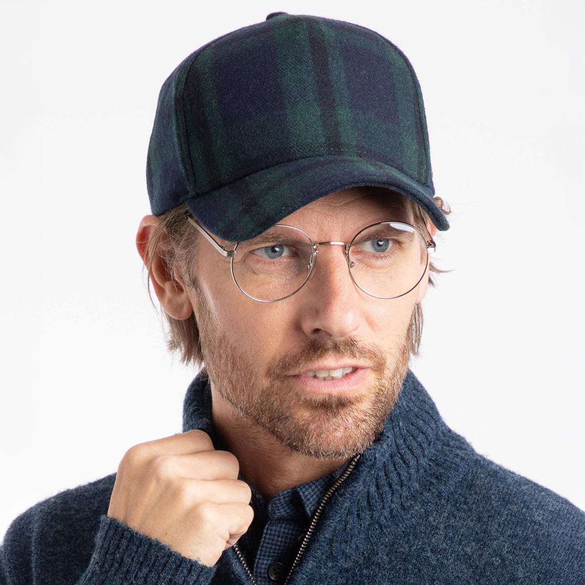 Green Falkirk Flannel Check Cap main product photo