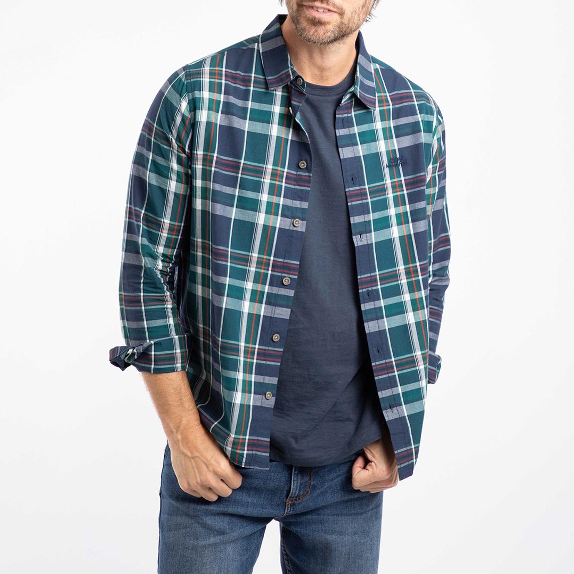 Blue Check Lando Cotton Shirt main product photo