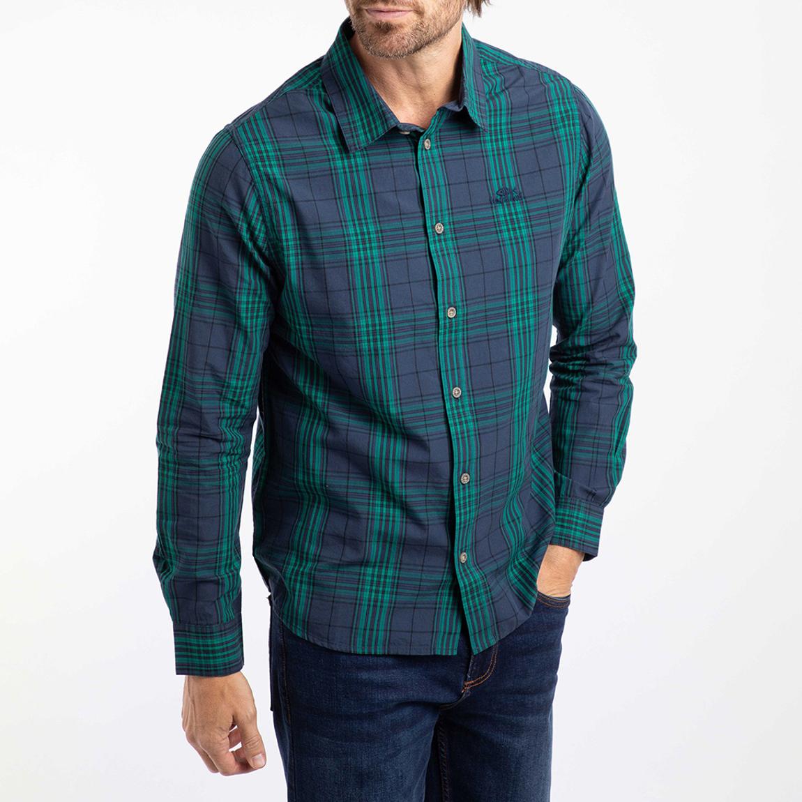 Green Check Lando Cotton Shirt main product photo