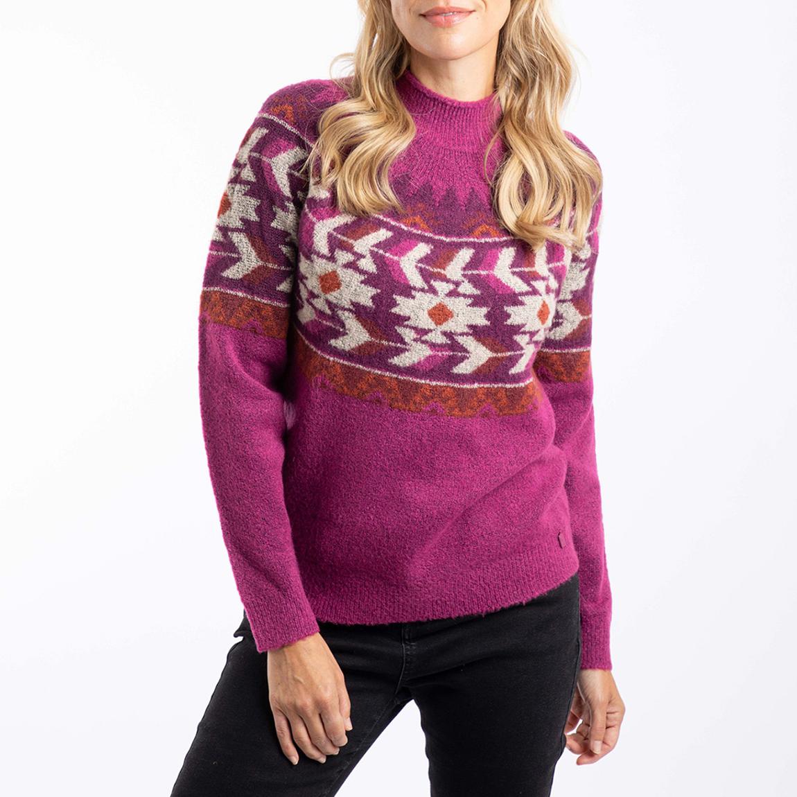 Purple Arelia Ikat Knitted Jumper main product photo