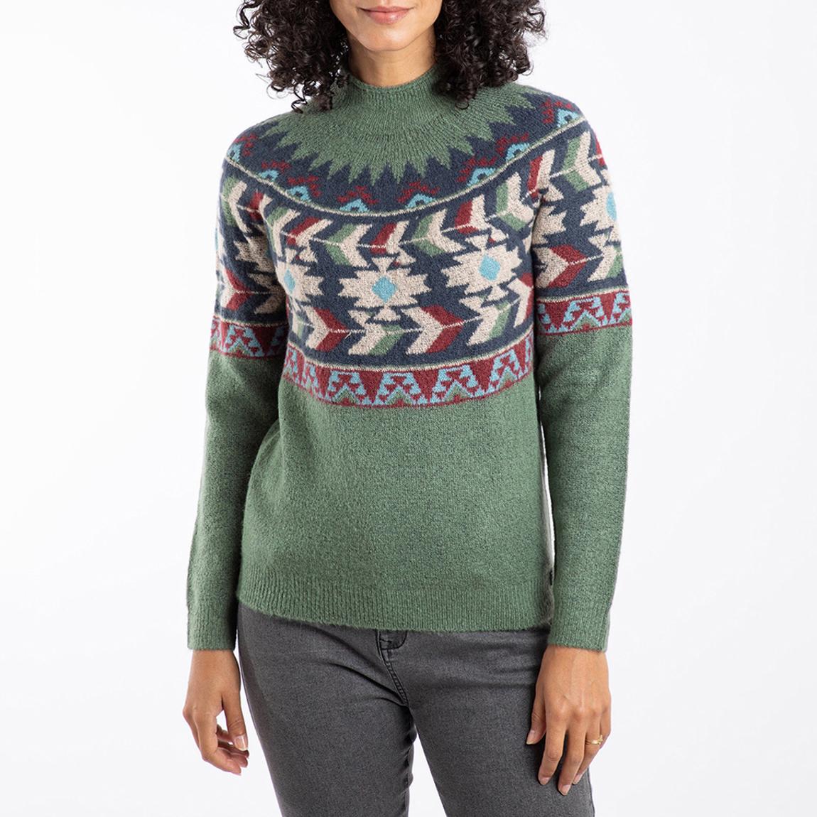 Green Arelia Ikat Knitted Jumper main product photo