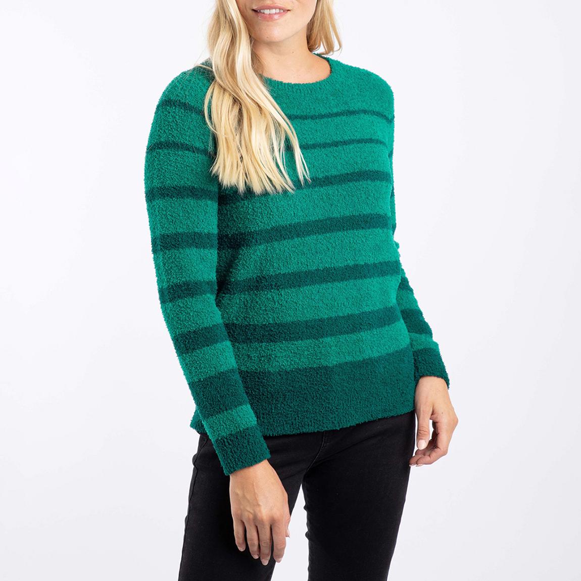 Green Wanda Cosy Knit Stripe Jumper main product photo