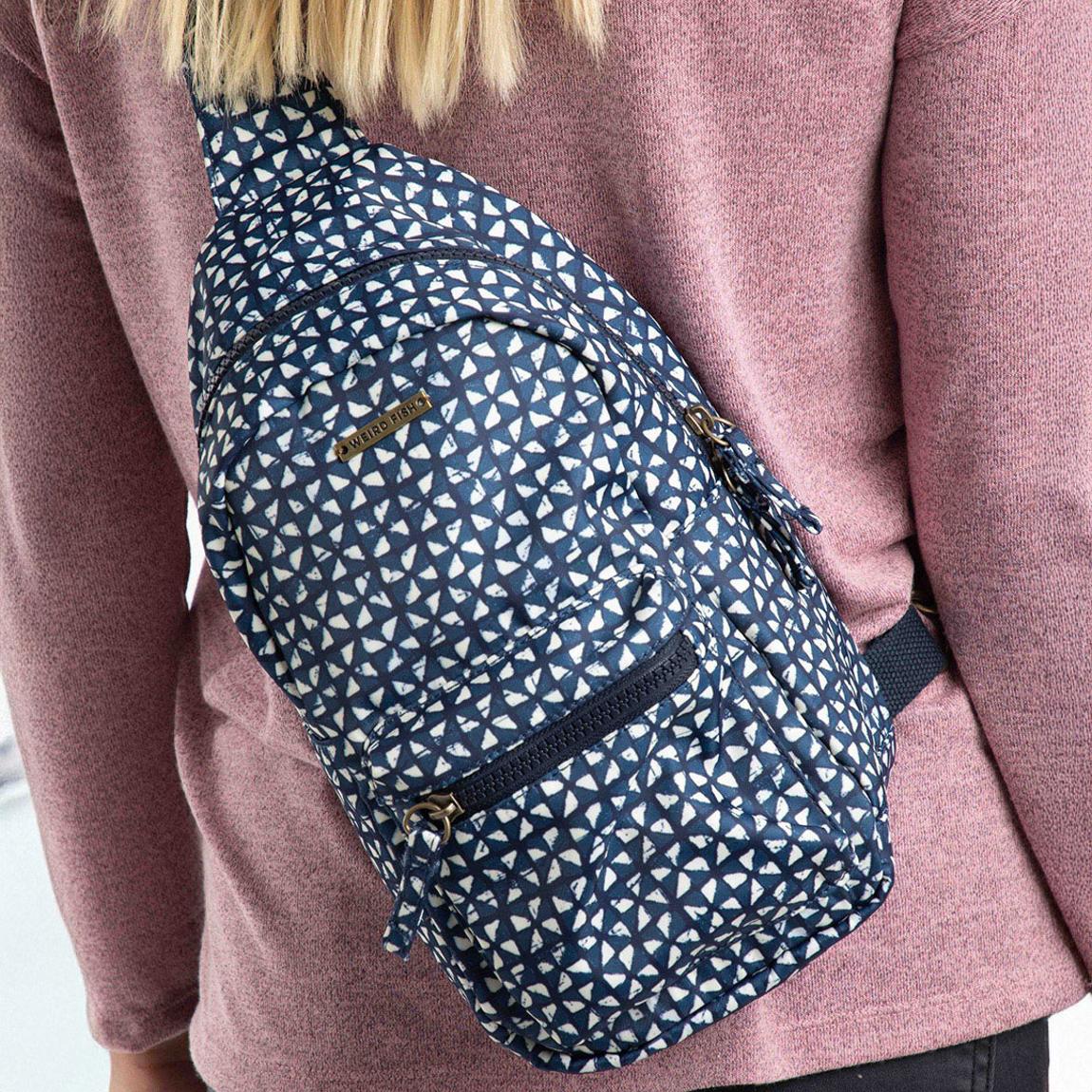 Navy Hanni Printed Mono Strap Bag main product photo