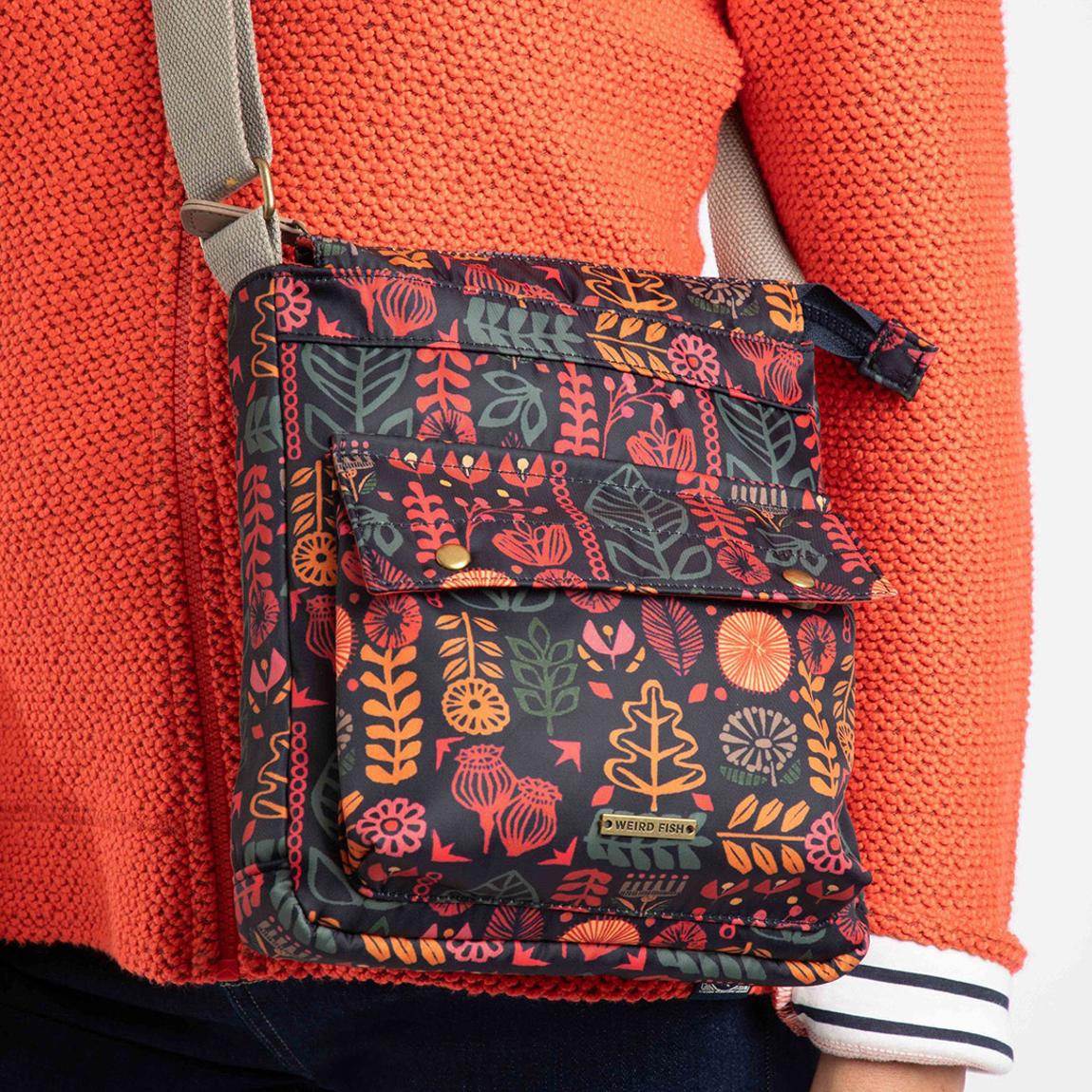 Navy Kait  Printed Nylon Cross Body Bag main product photo