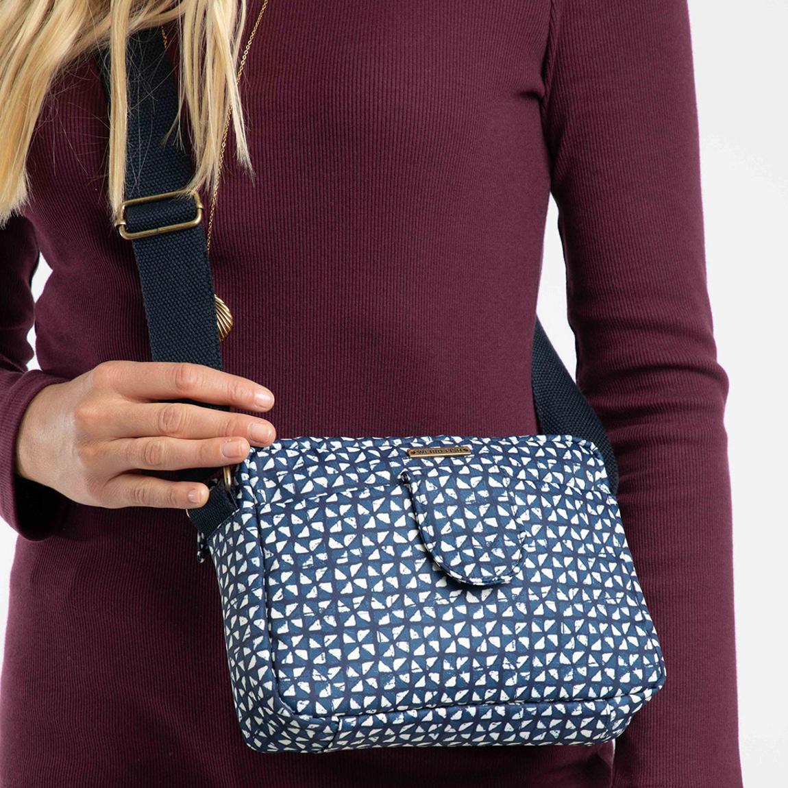 Navy Corrie Printed Cross Body Bag main product photo