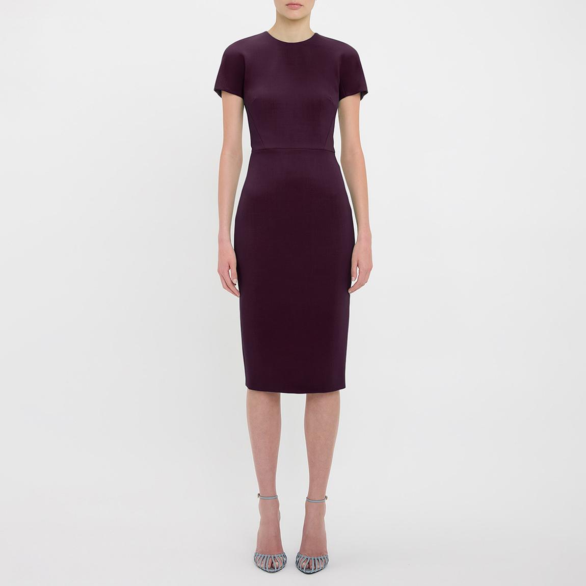 Plum Wool Blend T-Shirt Fitted Dress main product photo