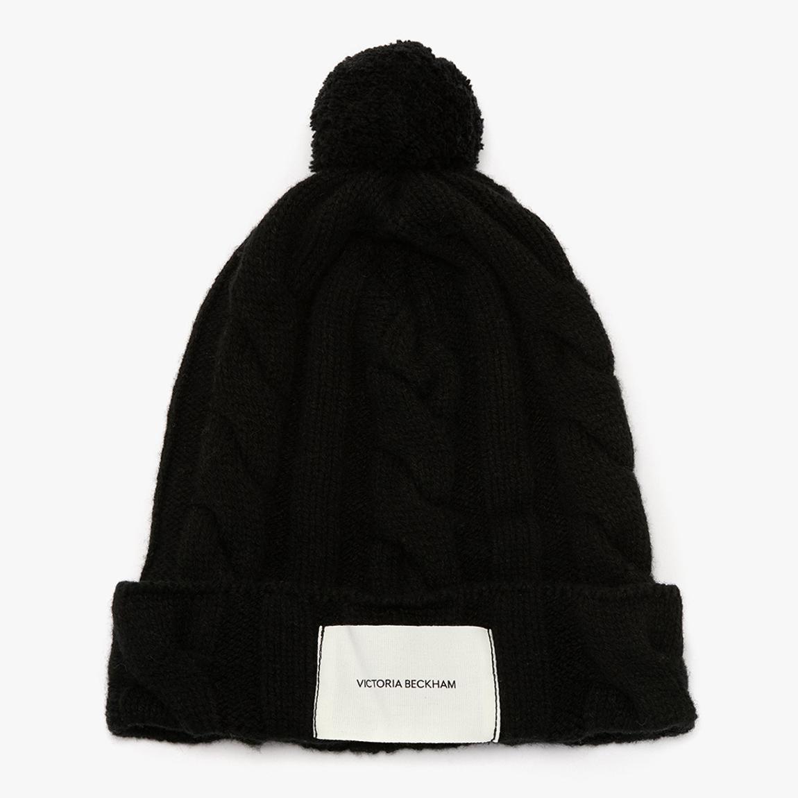 Black Wool Logo Patch Beanie main product photo