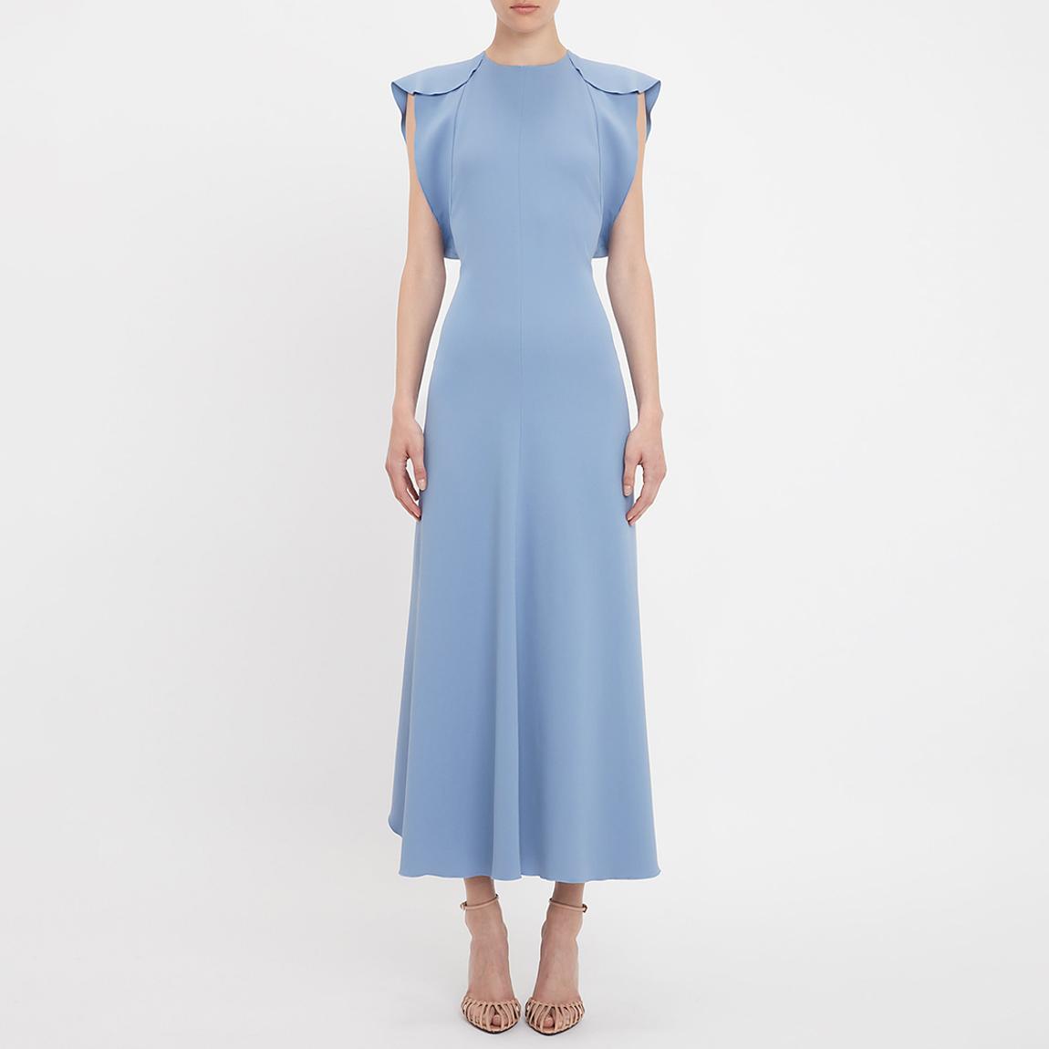 FOLDED CAP SLEEVE MIDI DRESS main product photo