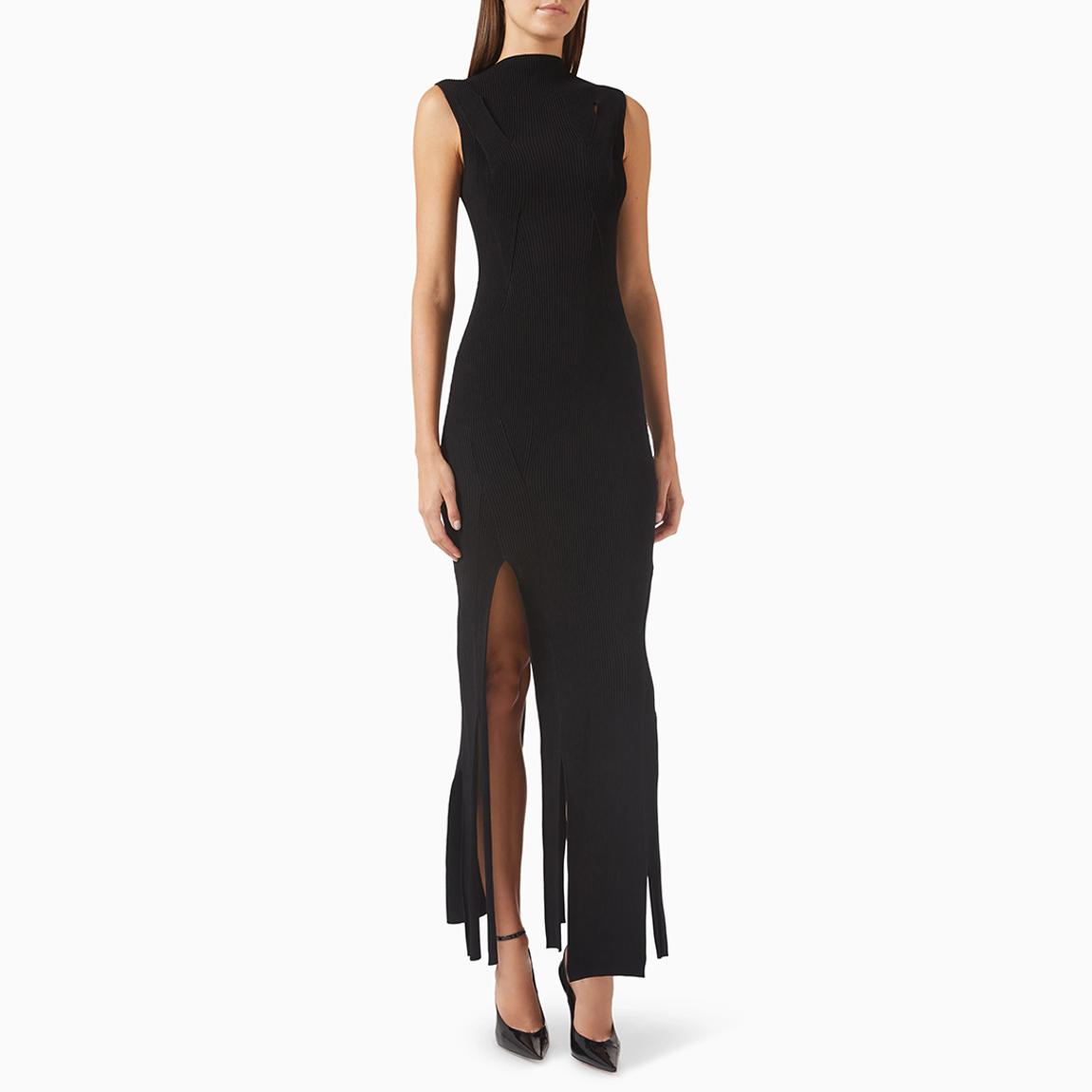 Black Plait Detail Sleeveless Dress main product photo