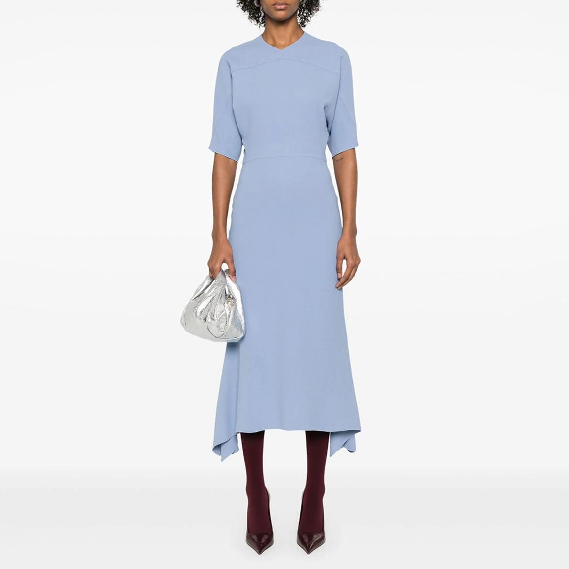 DROP SLEEVE KICK MIDI DRESS main product photo